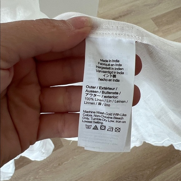 J. Crew White Seamed Linen Midi Dress with Removable Belt Size L - Picture 10 of 12